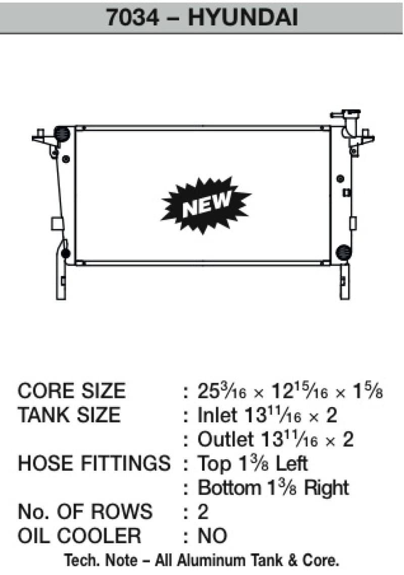 CSF 10-12 Hyundai Genesis 2.0 Turbo M/T Radiator - Image 4