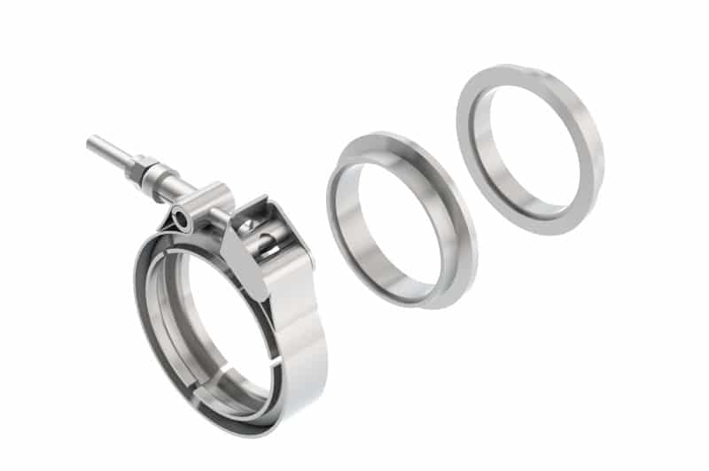 Borla Universal 2.25in Stainless Steel 3pc V-Band Clamp w/ Male and Female Flanges - Image 2