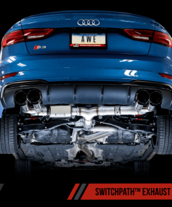 AWE Tuning Audi 8V S3 SwitchPath Exhaust w/Diamond Black Tips 102mm