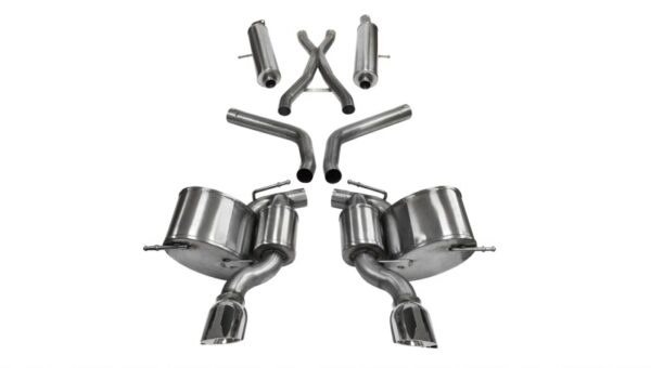 Alternative view of Corsa 12-14 Jeep Grand Cherokee 6.4L V8 Polished Sport Cat-Back Exhaust