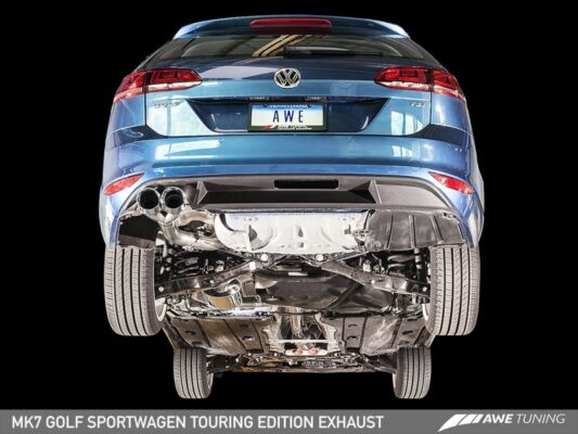 Alternative view of AWE Tuning VW MK7 Golf SportWagen Touring Edition Exhaust w/Diamond Black Tips (90mm)