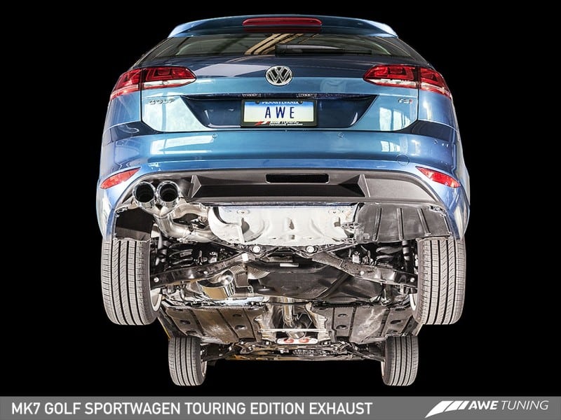 AWE Tuning VW MK7 Golf SportWagen Touring Edition Exhaust w/Diamond Black Tips (90mm) - Image 2