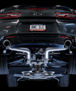 Alternative view of AWE Tuning 16-19 Chevrolet Camaro SS Axle-back Exhaust - Track Edition (Chrome Silver Tips)
