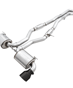 AWE 2020 Toyota Supra A90 Resonated Touring Edition Exhaust - 5in Diamond Black Tips