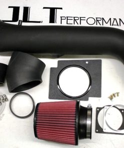 Alternative view of JLT 03-04 Ford Mustang Mach 1 Black Textured Cold Air Intake Kit w/Red Filter