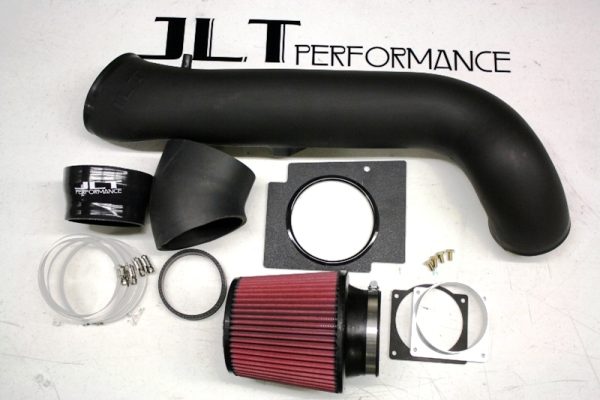 Alternative view of JLT 03-04 Ford Mustang Mach 1 Black Textured Cold Air Intake Kit w/Red Filter