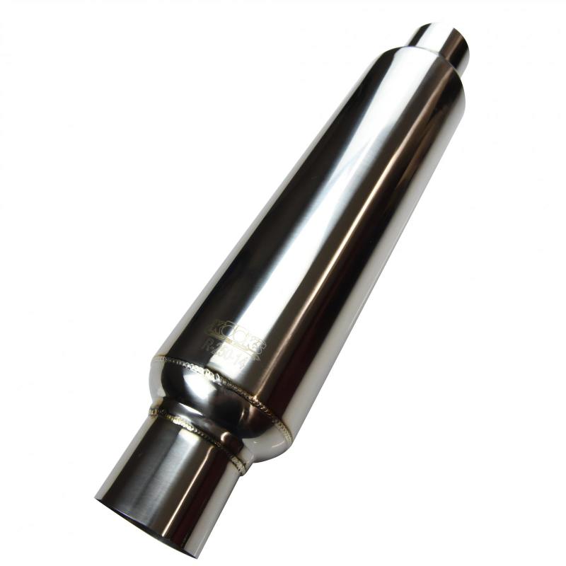 Kooks Universal 2 1/2in Round Muffler 14in Long. Pol SS - Image 2