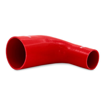 Alternative view of Mishimoto Silicone Reducer Coupler 90 Degree 2.5in to 4in - Red