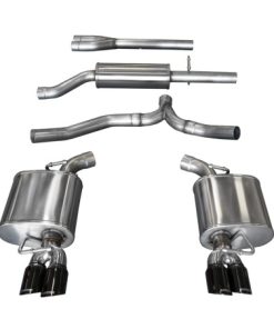 Corsa 11-14 Dodge Charger SXT 2.5in Sport Cat-Back Dual Rear Exit w/ Twin 3.0in Black Tips