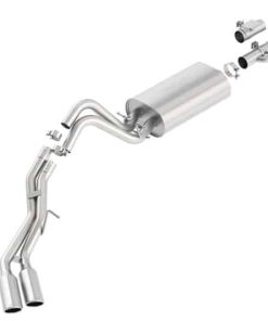 Alternative view of Borla Touring Cat Back 15-16 GMC Denali 6.2L V8 2.75in, 2.25in Dual Same Side Exit 4in Tips Exhaust