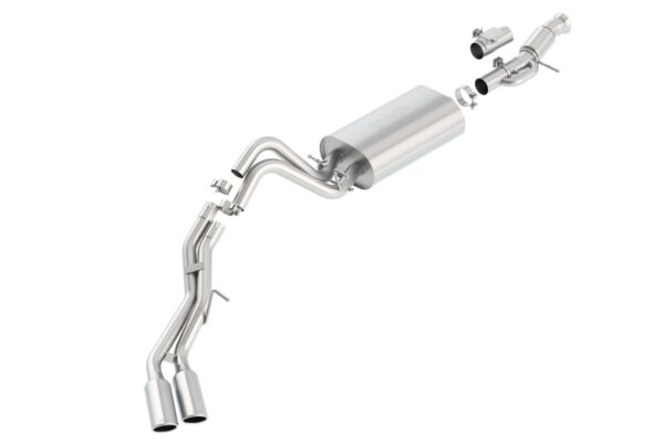 Alternative view of Borla Touring Cat Back 15-16 GMC Denali 6.2L V8 2.75in, 2.25in Dual Same Side Exit 4in Tips Exhaust