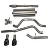 Corsa 14 GMC Sierra/Chevy Silv 1500 Crew Cab/Short Bed 5.3L V8 Black Sport Dual Rear CB Exhaust
