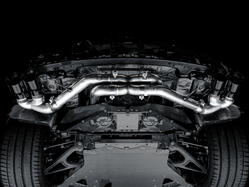 AWE Tuning 2020 Chevrolet Corvette (C8) Track Edition Exhaust - Quad Diamond Black Tips - Image 9