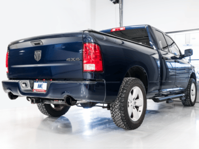 Alternative view of AWE Tuning 09-18 RAM 1500 5.7L (w/Cutouts) 0FG Dual Rear Exit Cat-Back Exhaust - Diamond Black Tips