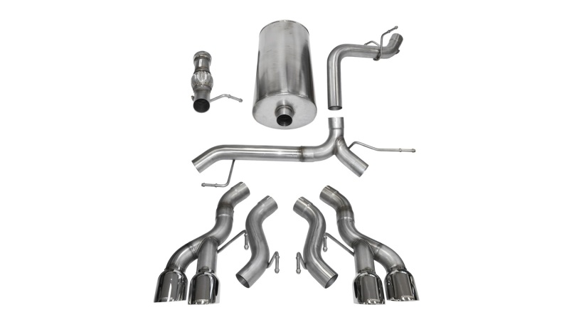 Corsa 12-13 Cadillac Escalade DUB 6.2L V8 Polished Sport Cat-Back Exhaust - Image 2