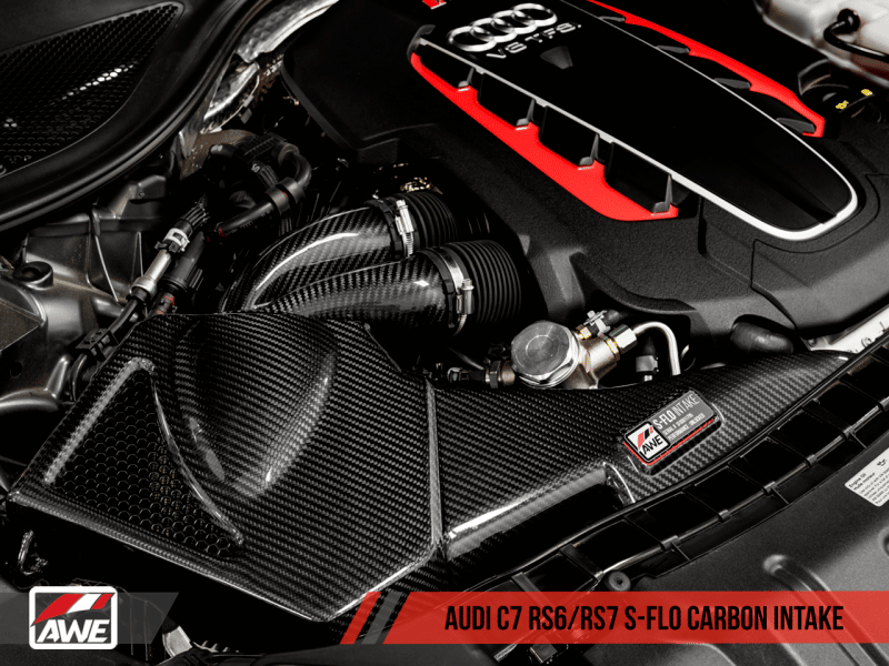 AWE Tuning Audi C7 RS6 / RS7 4.0T S-FLO Carbon Intake V2 - Image 11