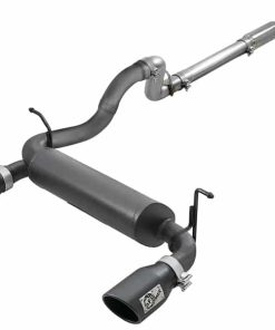 aFe Rebel Series 409 Stainless Steel Cat-Back Exhaust 18-21 Jeep Wrangler JL 2.0L (t) - Black Tip