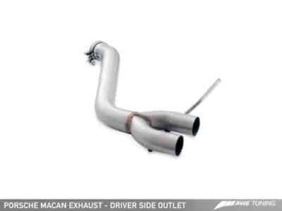 Alternative view of AWE Tuning Porsche Macan Track Edition Exhaust System - Chrome Silver 102mm Tips