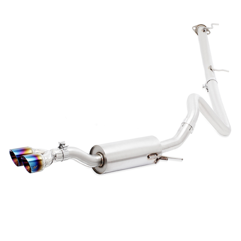 Mishimoto 14-16 Ford Fiesta ST 1.6L 2.5in Stainless Steel Cat-Back Exhaust w/ Burnt Ti Tips - Image 2