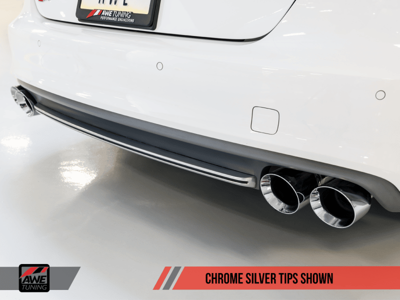 AWE Tuning Audi C7 / C7.5 S7 4.0T Touring Edition Exhaust - Polished Silver Tips - Image 3