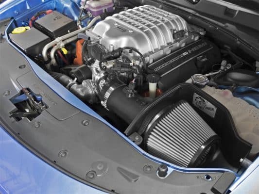 Alternative view of aFe MagnumFORCE Intakes Stage-2 PDS AIS 15-16 Dodge Challenger SRT Hellcat 6.2L V8 (sc)