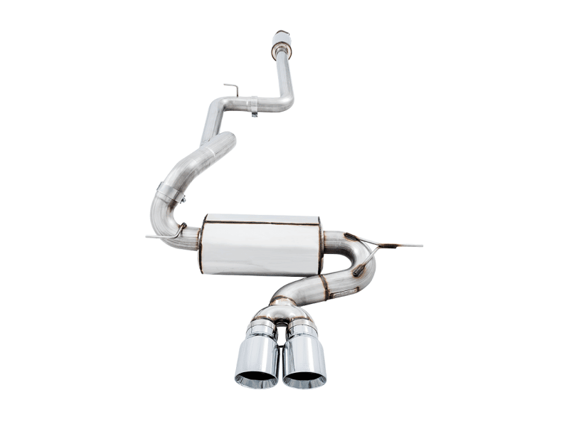 AWE Tuning Ford Focus ST Touring Edition Cat-back Exhaust - Resonated - Chrome Silver Tips - Image 6