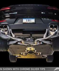 Alternative view of AWE Tuning Panamera 2/4 Track Edition Exhaust (2014+) - w/Chrome Silver Tips