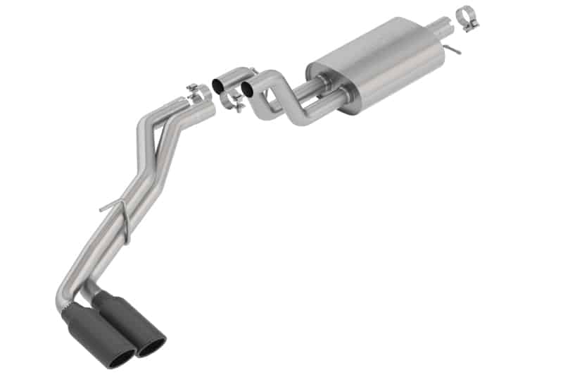 Borla 2019 Ford Ranger XL/XLT/Lariat 2.3L 2/4WD WB S-Type Catback Exhaust w/ Dual Blk Chrome Tips - Image 2