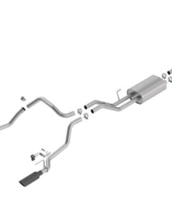 Borla 14-18 Toyota Tundra 4.6L/5.7L V8 AT 2&4WD Crew Max Cat-Back Touring Exhaust - Black Chrome Tip