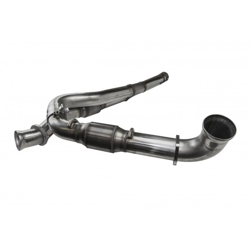 Kooks 11-14 Ford Raptor SVT 1 3/4in x 3in SS Longtube Headers and 3in SS OEM Exhaust Catted Y Pipe - Image 4