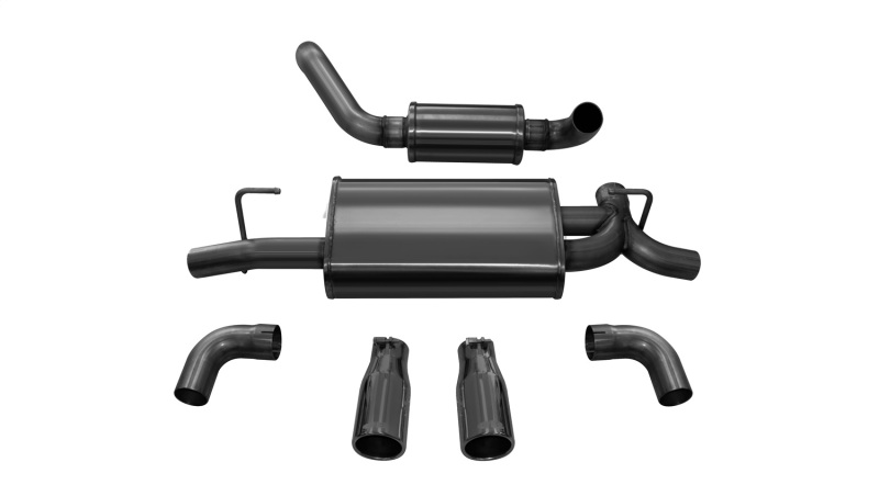 Corsa 18+ Jeep Wrangler JL 2.5in Dual Rear Exit Black Tips Touring Axle-Back Exhaust - Image 3