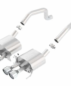 Alternative view of Borla 2014 Chevy Corvette C7 ZO6 S/C w/o AFM w/o NPP S-Type Rear Section Exhaust Dual Rd Rolled Tips