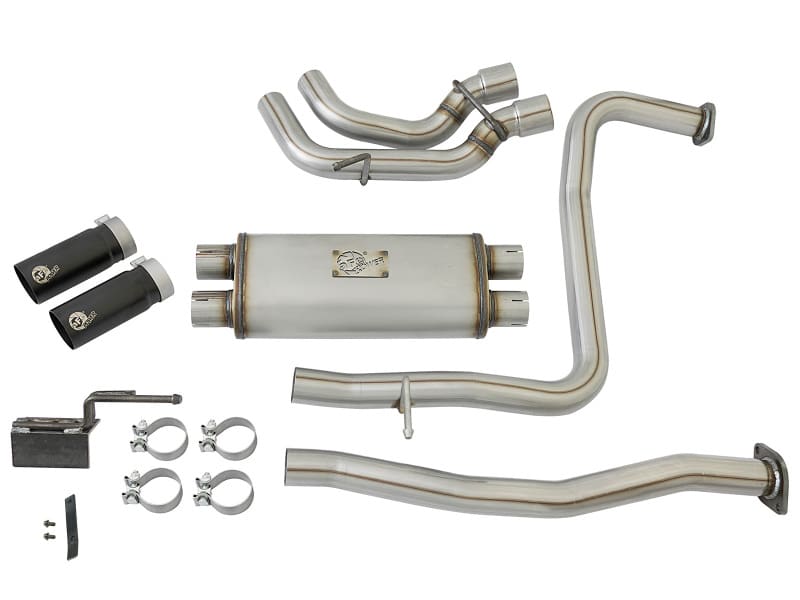 aFe POWER Rebel Series 2-1/2in 409 SS Cat Back Exhaust w/ Black Tips 16-17 Nissan Titan V8 5.6L - Image 10