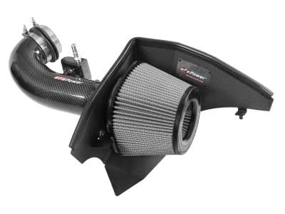 Alternative view of aFe Track Series Carbon Fiber Pro Dry S AIS - 16-19 Chevrolet Camaro SS V8-6.2L