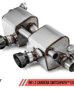 Alternative view of AWE Tuning Porsche 911 (991.2) Carrera / S SwitchPath Exhaust for PSE Cars - Chrome Silver Tips