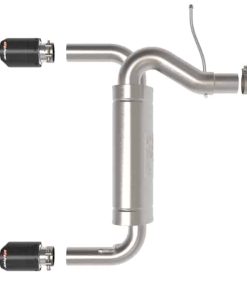 Alternative view of aFe Vulcan 3in 304 SS Axle-Back Exhaust 2021 Ford Bronco L4-2.3L (t)/V6-2.7L (tt) w/ Carbon Tips