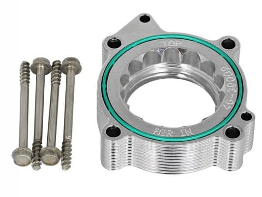 Alternative view of aFe Silver Bullet Throttle Body Spacers TBS Audi A4 (B8) 09-16 I4/2.0L Turbo