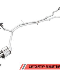 AWE Tuning Audi B9 S4 SwitchPath Exhaust - Non-Resonated (Black 102mm Tips)