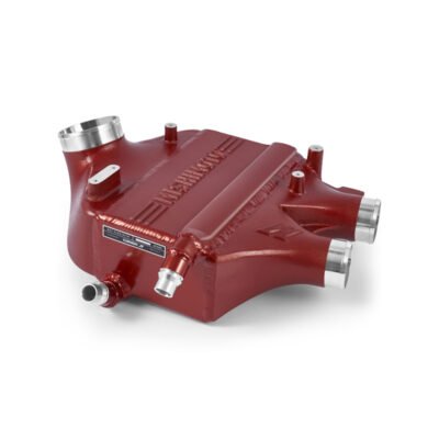 Alternative view of Mishimoto 15-20 BMW F8X M3/M4 Performance Air-to-Water Intercooler Power Pack - Sakhir Orange