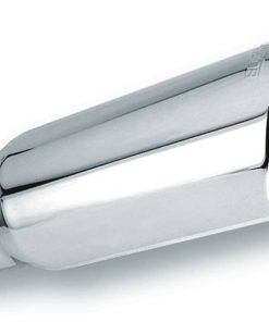 Alternative view of Borla 4in Inlet 5in Round Rolled Angle Cut w/ Clamp x 14in Long Exhaust Tip