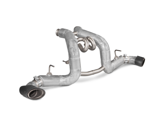 Alternative view of Akrapovic 16-17 McLaren 540C 570S Slip-On Line (Titanium) w/ Carbon Tips