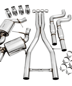 Alternative view of AWE Tuning 16-19 Chevy Camaro SS Res Cat-Back Exhaust -Touring Edition (Quad Chrome Silver Tips)