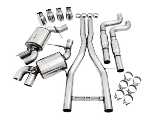 Alternative view of AWE Tuning 16-19 Chevy Camaro SS Res Cat-Back Exhaust -Touring Edition (Quad Chrome Silver Tips)