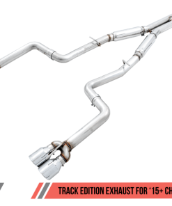 AWE Tuning 2017+ Dodge Challenger 5.7L Track Edition Exhaust - Chrome Silver Quad Tips