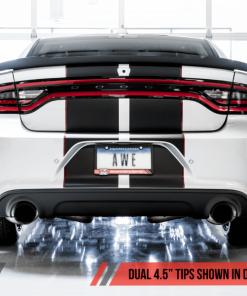 Alternative view of AWE Tuning 2017+ Dodge Charger 5.7L Touring Edition Exhaust - Non-Resonated - Diamond Black Tips