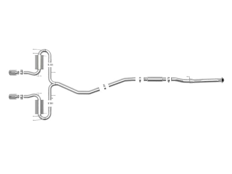 aFe Takeda 3in 304 SS Cat-Back Exhaust System w/Polished Tips 17-21 Honda Civic Sport L4-1.5L (t) - Image 2