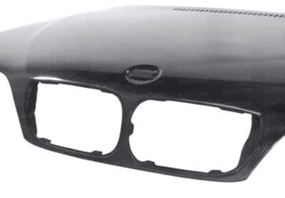 Alternative view of Seibon 02-05 BMW 3 Series 4dr E46 (Manuf Date 7/02-7/06 Models Only) OEM-Style Carbon Fiber Hood