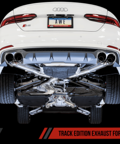 Alternative view of AWE Tuning Audi B9 S5 Sportback Track Edition Exhaust - Non-Resonated (Silver 102mm Tips)