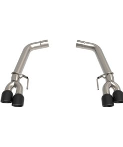 Kooks 2018+ Mustang 5.0L 4V OEM x 3in Axle-Back Exhaust w/Muffler Deletes & 4in Black Quad Tips