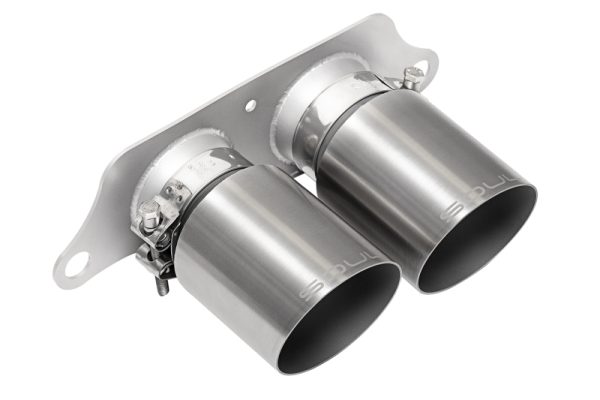 SOUL 14-19 Porsche 991.2 GT3 / GT3 RS Bolt-On Exhaust Tips - 4in Slash Cut Brushed Finish Tips